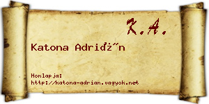 Katona Adrián névjegykártya