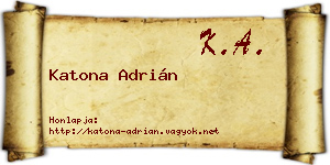 Katona Adrián névjegykártya